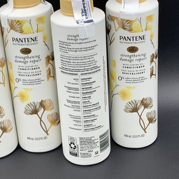 4 Pack - Pantene Nutrient Blends Strengthening Damage Repair CONDITIONER 13.5oz - Picture 4 of 7